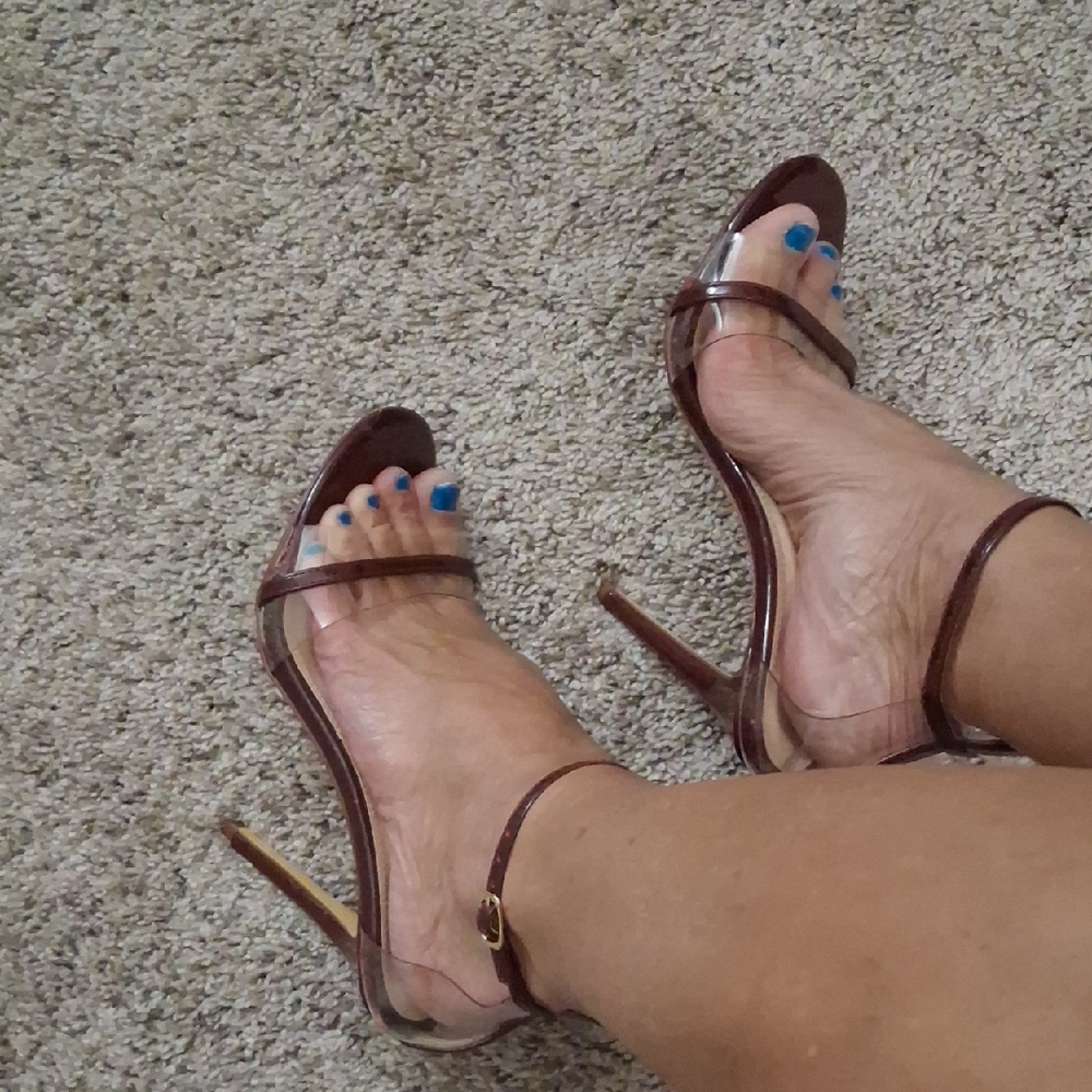 VENUS Chic Brown Transparent Heels